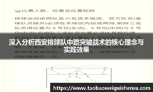 深入分析西安排球队中路突破战术的核心理念与实践效果